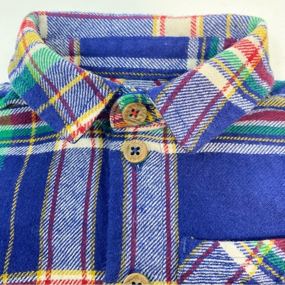 Baby Joules Plaid Flannel Hamish Shirt Navy Blue Tartan 0-3 Months - Picture 7 of 9